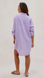 Provence Linen Shirt Lilac