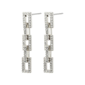 COBY Recycled Crystal Earrings Silver