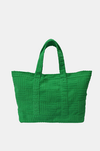 Terry Tote with Cosmetic Bag Green