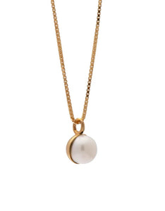 Cleo Necklace Gold White Pearl