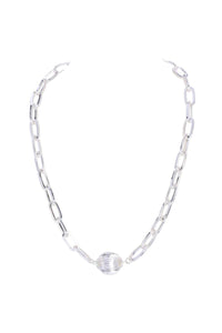 Sage Short Chain Links Necklace Silver