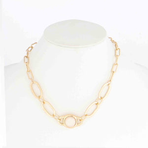 Opal Wide Linked Chain Necklace