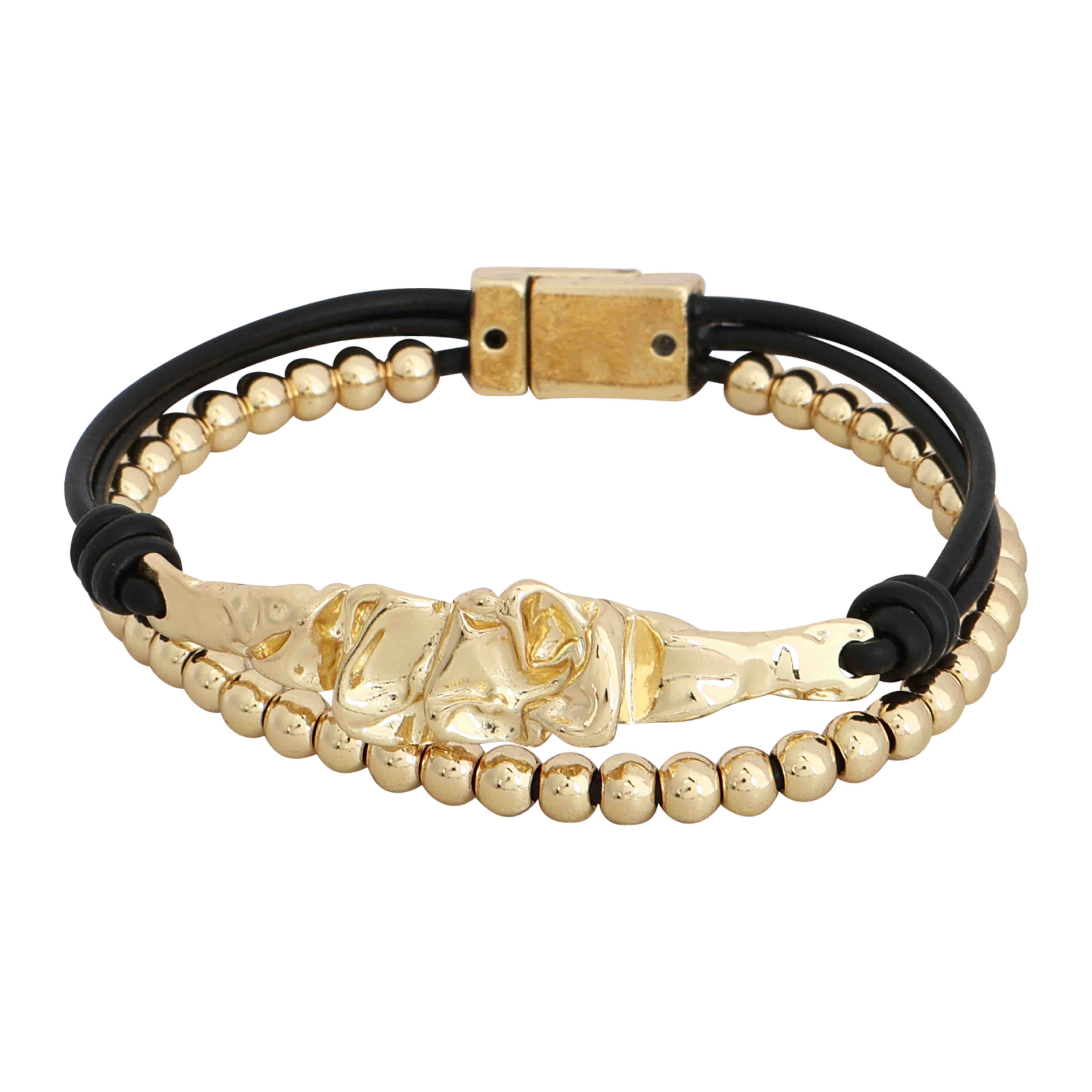 Cora Bracelet Black and Gold