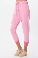 Load image into Gallery viewer, Paulina Vintage Wash Harlem Joggers Candy Pink
