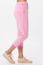 Load image into Gallery viewer, Paulina Vintage Wash Harlem Joggers Candy Pink
