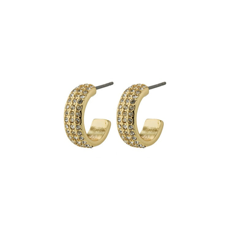MATYLDA Recycled Crystal Hoop Earrings Gold-Plated