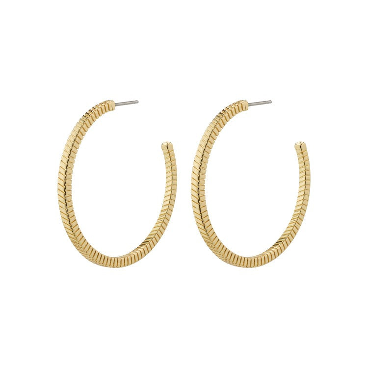 LIDIA Recycled Hoop Earrings Gold-Plated