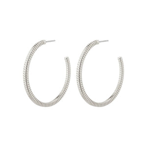 LIDIA Recycled Hoop Earrings Silver-Plated