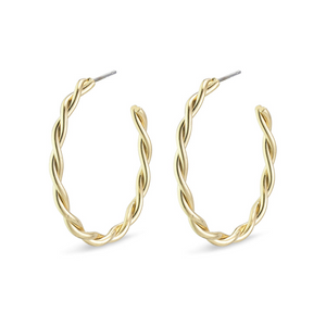 NAJA Recycled Large Hoop Earrings Gold-plated