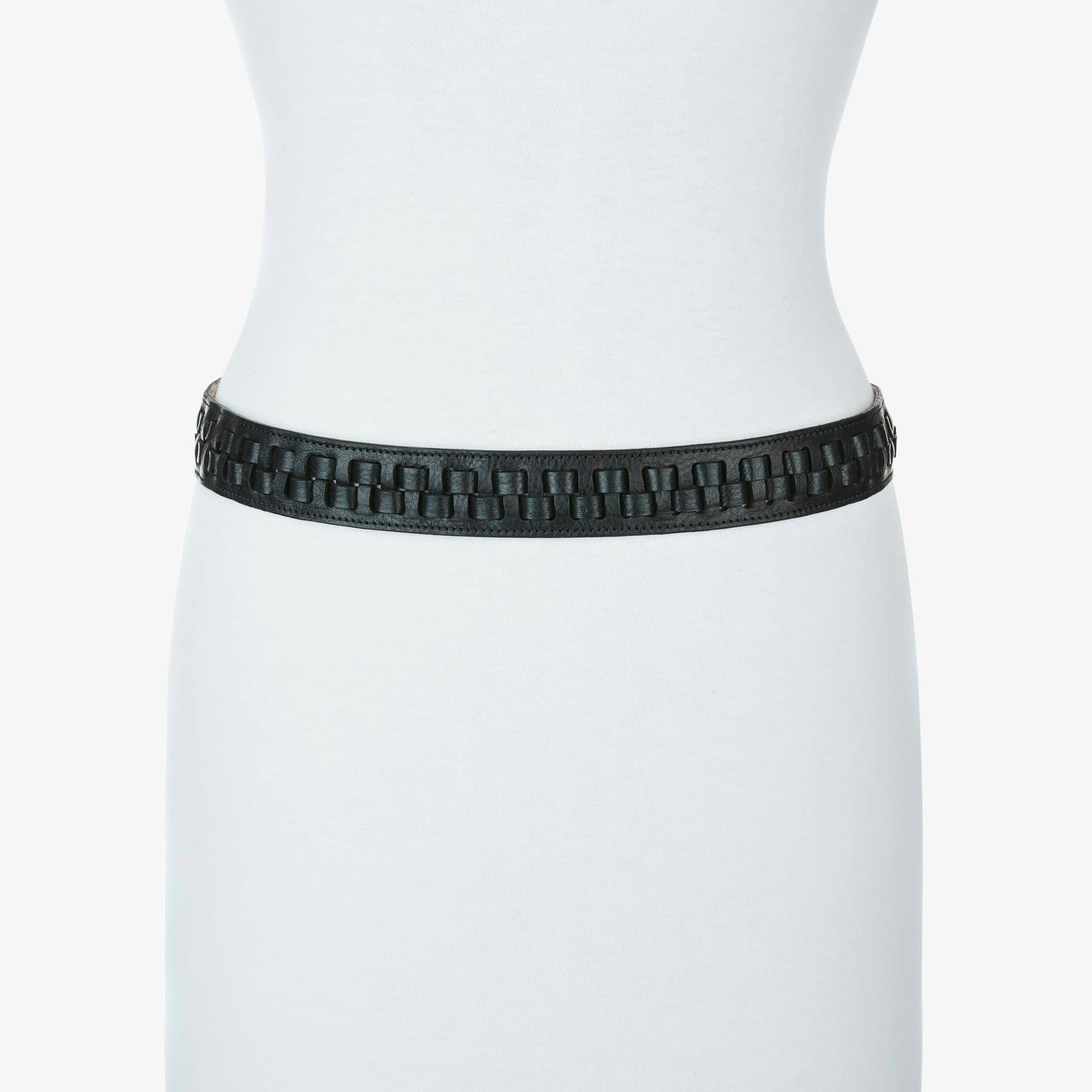 Monika Vachetta Leather Belt Black