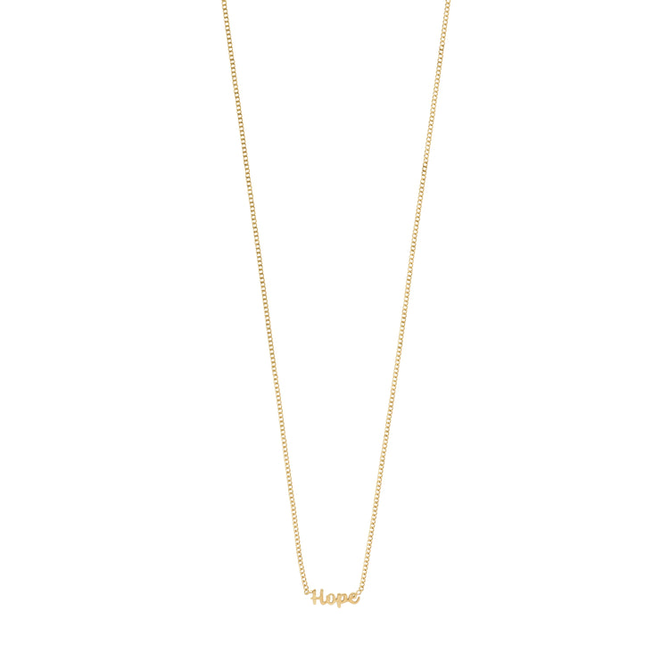 HOPE Recycled Necklace Gold-plated