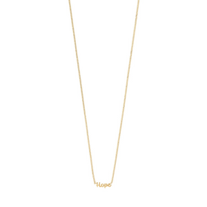 HOPE Recycled Necklace Gold-plated