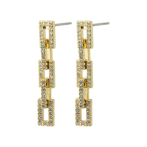 COBY Recycled Crystal Earrings Gold