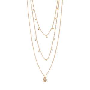 CHAYENNE Recycled Crystal Necklace Rose Gold-Plated
