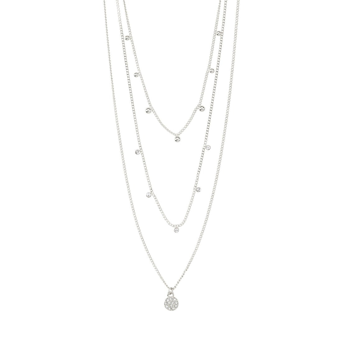 CHAYENNE Recycled Crystal Necklace Silver