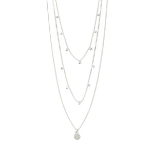 CHAYENNE Recycled Crystal Necklace Silver