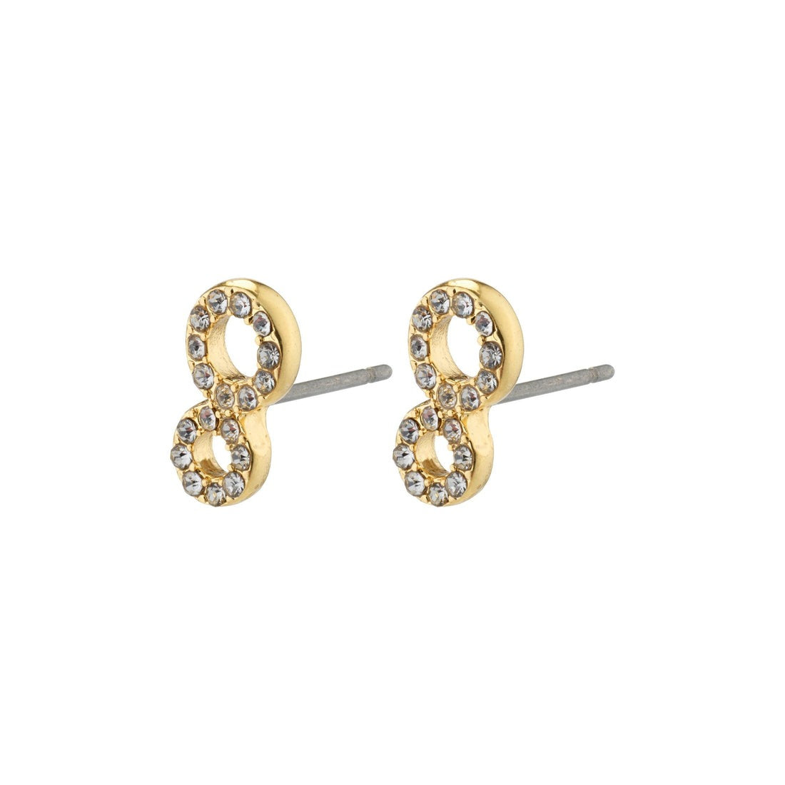 ROGUE recycled Crystal Earrings Gold Plated