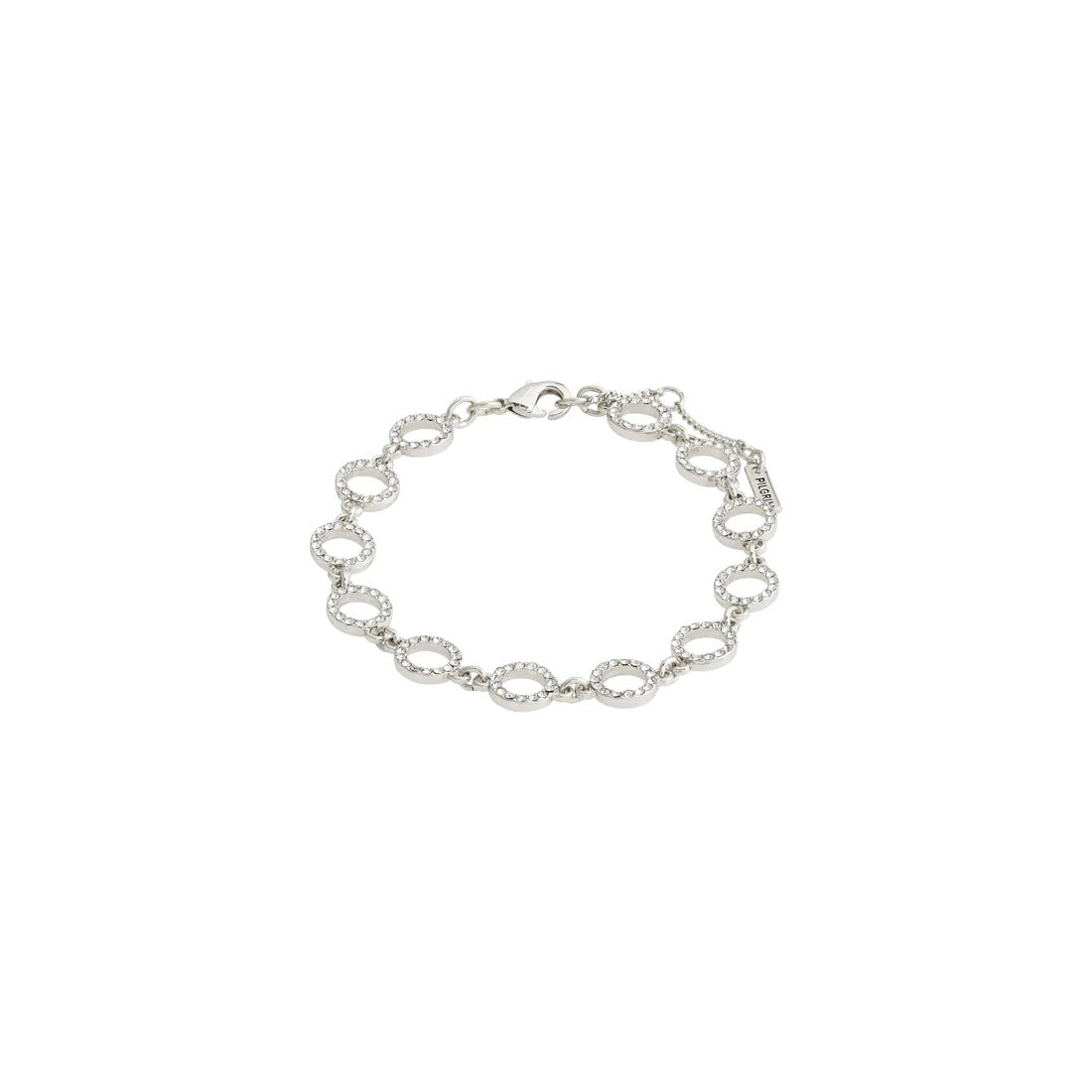 ROGUE recycled Crystal Halo Bracelet Silver-Plated