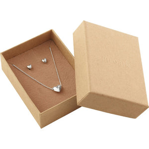 VERNICA Recycled Gift Set Necklace & Earstuds Silver-Plated