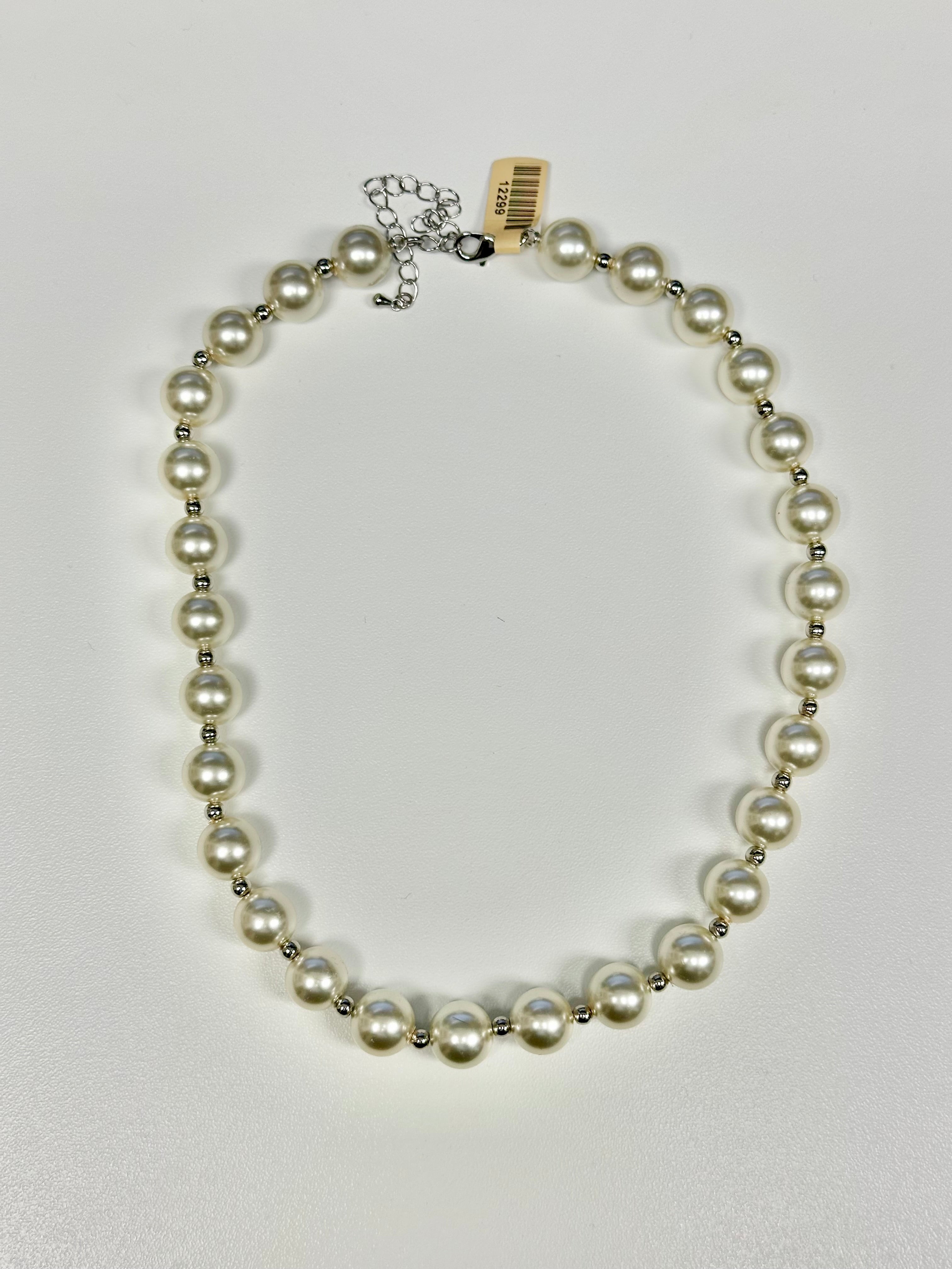 Meg Perla Pearl & Silver Necklace
