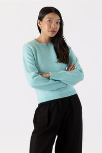 ANNIE Crewneck Sweater Turquoise