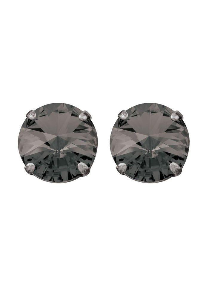 Black Diamond Rivoli Studs Antique Silver Earrings