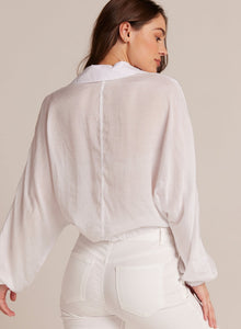 Drawcord Waist Shirt White