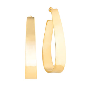 Bold Wide Hoops Gold