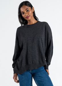 Relaxed Fit Light Weight Crew Neck Sweater