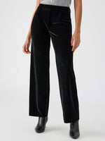 Load image into Gallery viewer, Faye Velvet Trouser Black
