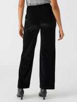 Load image into Gallery viewer, Faye Velvet Trouser Black
