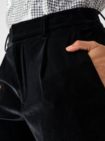 Load image into Gallery viewer, Faye Velvet Trouser Black
