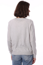 Load image into Gallery viewer, Cotton Cashmere Frayed Edge V-Neck
