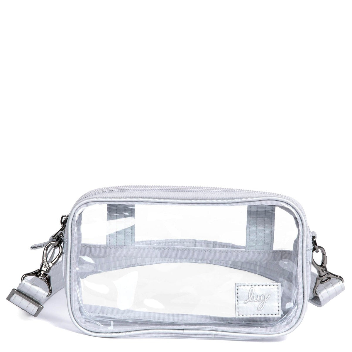 Coupe XL Clearview Crossbody Bag Metallic Silver