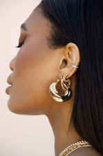 Load image into Gallery viewer, Boho Golden Hoop Earrings
