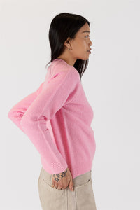 EZRA Crew Neck Sweater Pink