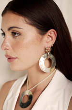 Load image into Gallery viewer, Loop Shell Dangle Earrings
