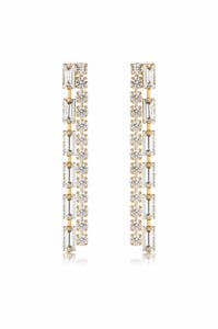 Date Night Crystal Drop 18k Gold Plated Earrings