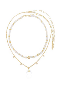 Make Waves Layered Crystal Necklace Set