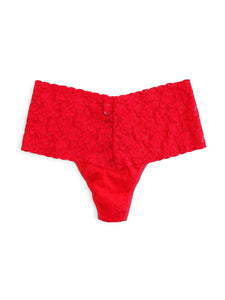 Retro Lace Thong Red Packaged