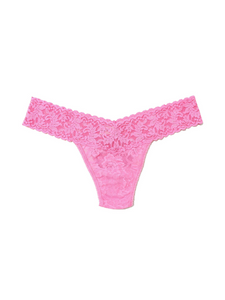 Rolled Signature Lace Low Rise Thong Multiple Solid Colours