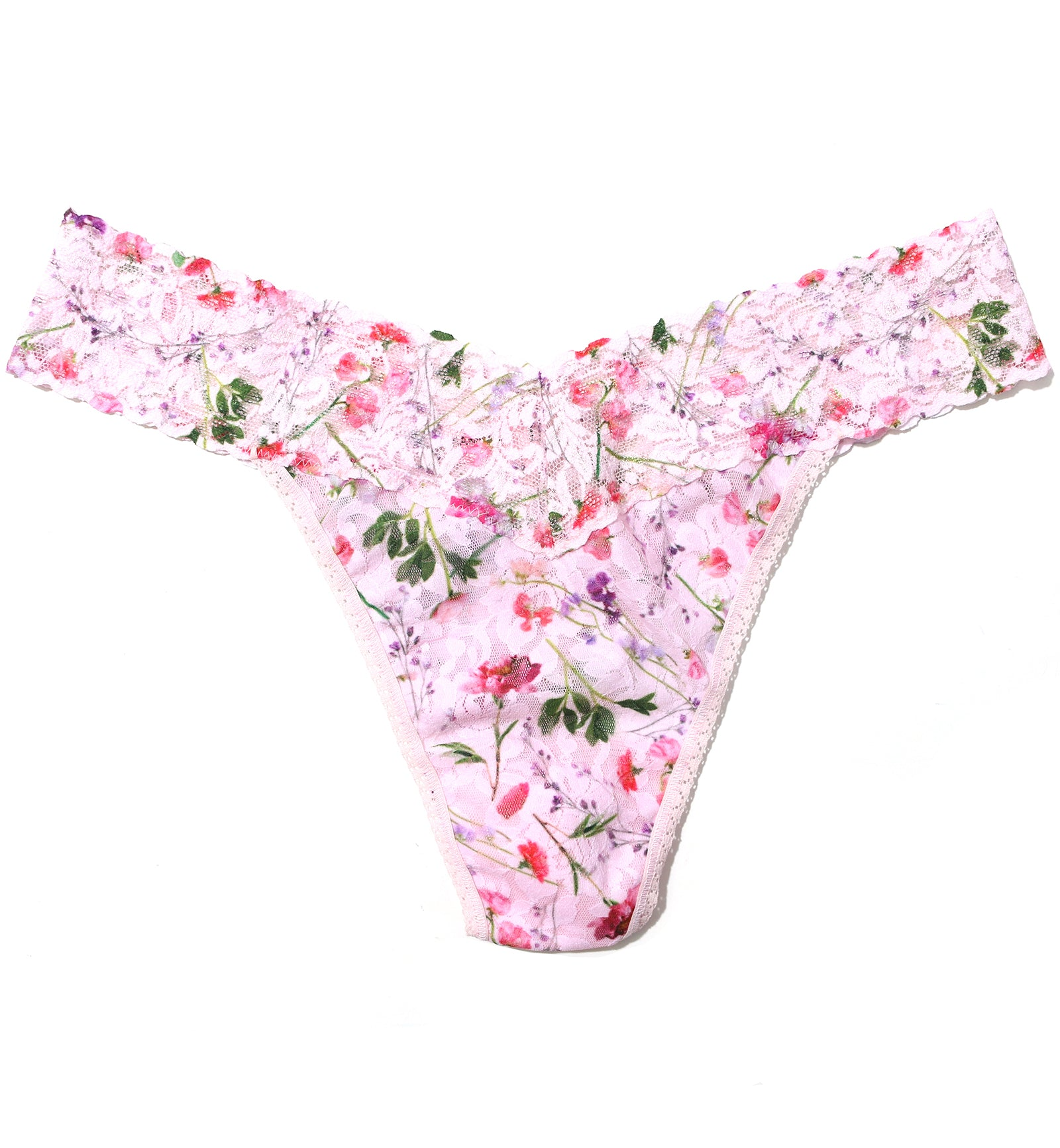 Printed Signature Lace Original Rise Thong Rise and Vine