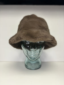 Ellis Fuzzy Bucket Hat Brown