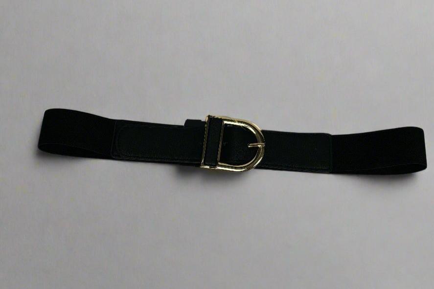 Nova Gold Buckle Belt Black