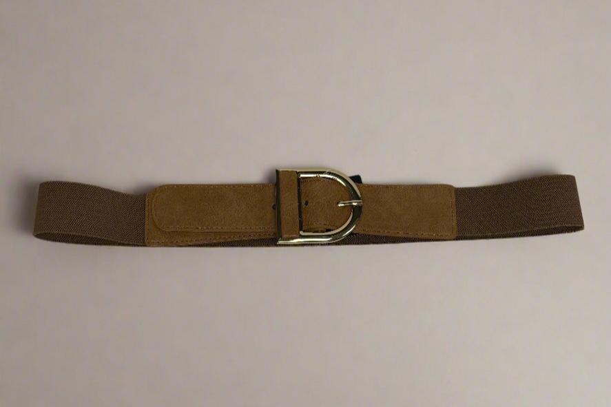 Nova Gold Buckle Belt Brown