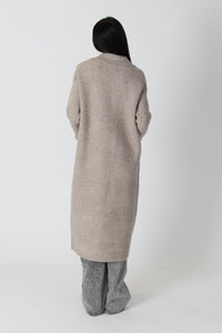 JIMMI Long Coat with Pockets - Oatmeal