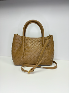 Kylie Woven Vegan Leather Purse Sand