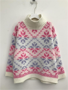 LYRA Fair Isle Mockneck Sweater White/Pink/Lilac