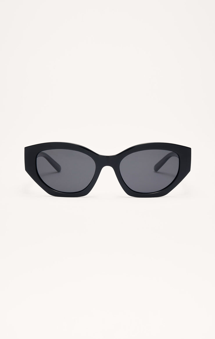 Love Sick Sunglasses Polished Black Grey