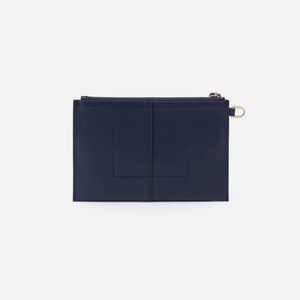 VIDA Small Pouch in Micro Pebbled Leather Mood Indigo